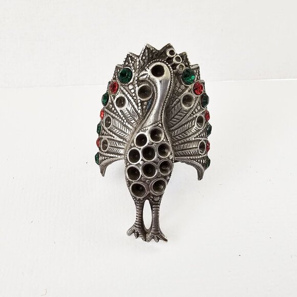Peacock Pewter Toned Ring - Picture 1 of 6